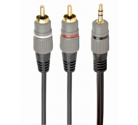 Cablexpert 3.5 mm stereo plug to 2xRCA plugs, gold-plated connectors, 1.5 | CCA-352-1.5M