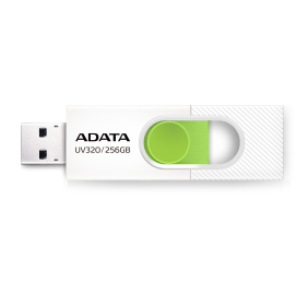 ADATA | USB Flash Drive | UV320 | 256 GB | USB 3.2 Gen1 | White/Green