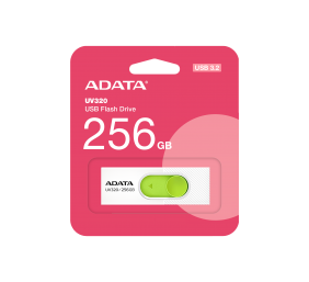 ADATA | USB Flash Drive | UV320 | 256 GB | USB 3.2 Gen1 | White/Green