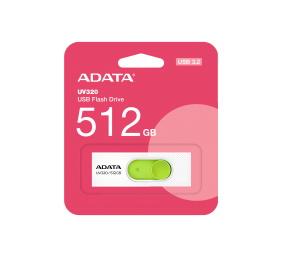 ADATA | USB Flash Drive | UV320 | 512 GB | USB 3.2 Gen1 | White/Green