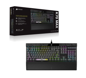 Corsair | MGX Switch | Gaming Keyboard | K70 MAX RGB | Gaming keyboard | Wired | RGB LED light | NA | Black | Magnetic-Mechanical