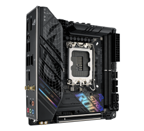 Asus | ROG STRIX B760-I GAMING WIFI | Processor family Intel | Processor socket LGA1700 | DDR5 SDRAM | Supported hard disk drive interfaces M.2, SATA | Number of SATA connectors 4