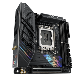 Asus | ROG STRIX B760-I GAMING WIFI | Processor family Intel | Processor socket LGA1700 | DDR5 SDRAM | Supported hard disk drive interfaces M.2, SATA | Number of SATA connectors 4