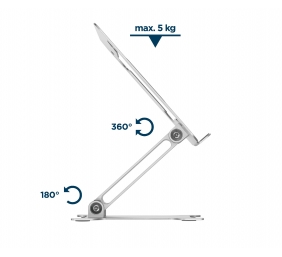 Gembird Foldable notebook riser stand | NBS-D1-03 | Silver