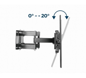 Gembird | Full-motion wall mount | WM-70ST-01 | Tilt, Swivel | 37-70 " | Maximum weight (capacity) 35 kg | Black