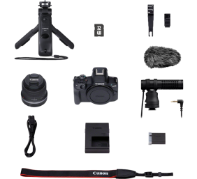 Canon | EOS R50 + RF-S 18-45mm CREATOR KIT (SIP) | Megapixel 24.2 MP | Image stabilizer | ISO sensitivity (max) 32000 | Display diagonal 2.95 " | Wi-Fi | Video recording | Automatic, manual | CMOS | Black