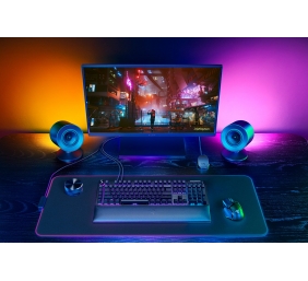Razer Nommo V2 Pro Full range 2.1 PC Žaidimų garso kolonėlės, Juoda