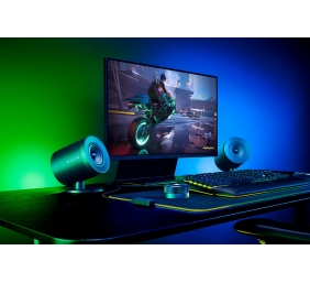 Razer Nommo V2 Pro Full range 2.1 PC Žaidimų garso kolonėlės, Juoda