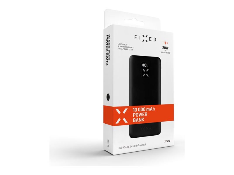Fixed | Power Bank | Zen | 10000 mAh | Black