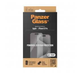 PanzerGlass | Screen Protector | iPhone | iPhone 15 pro | Tempered glass | Clear