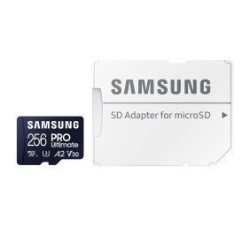 Samsung | MicroSD Card | PRO Ultimate | 256 GB | microSDXC Memory Card | Flash memory class U3, V30, A2 | SD adapter