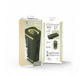 Energy Sistem | Speaker with RGB LED Lights | Yume ECO | 15 W | Waterproof | Bluetooth | Green | Portable | Wireless connection