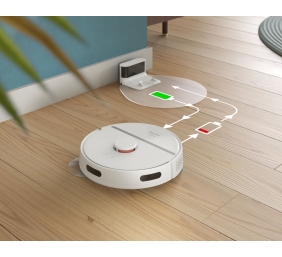 Philips HomeRun 3000 Series Aqua Wet and dry cleaning robot XU3000/02, charging station, HomeRun app, Beluga metal color