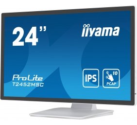 23.8” PCAP 10pt touchscreen monitor featuring IPS panel technology, Edge-to-Edge glass design and anti fingerprint coating