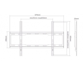 Sunne | Wall mount | 37-70-EF | Fixed | 37-70 " | Maximum weight (capacity) 40 kg | Black