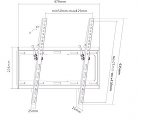 Sunne | Wall mount | 32-55-ET | Tilt | 32-55 " | Maximum weight (capacity) 35 kg | Black