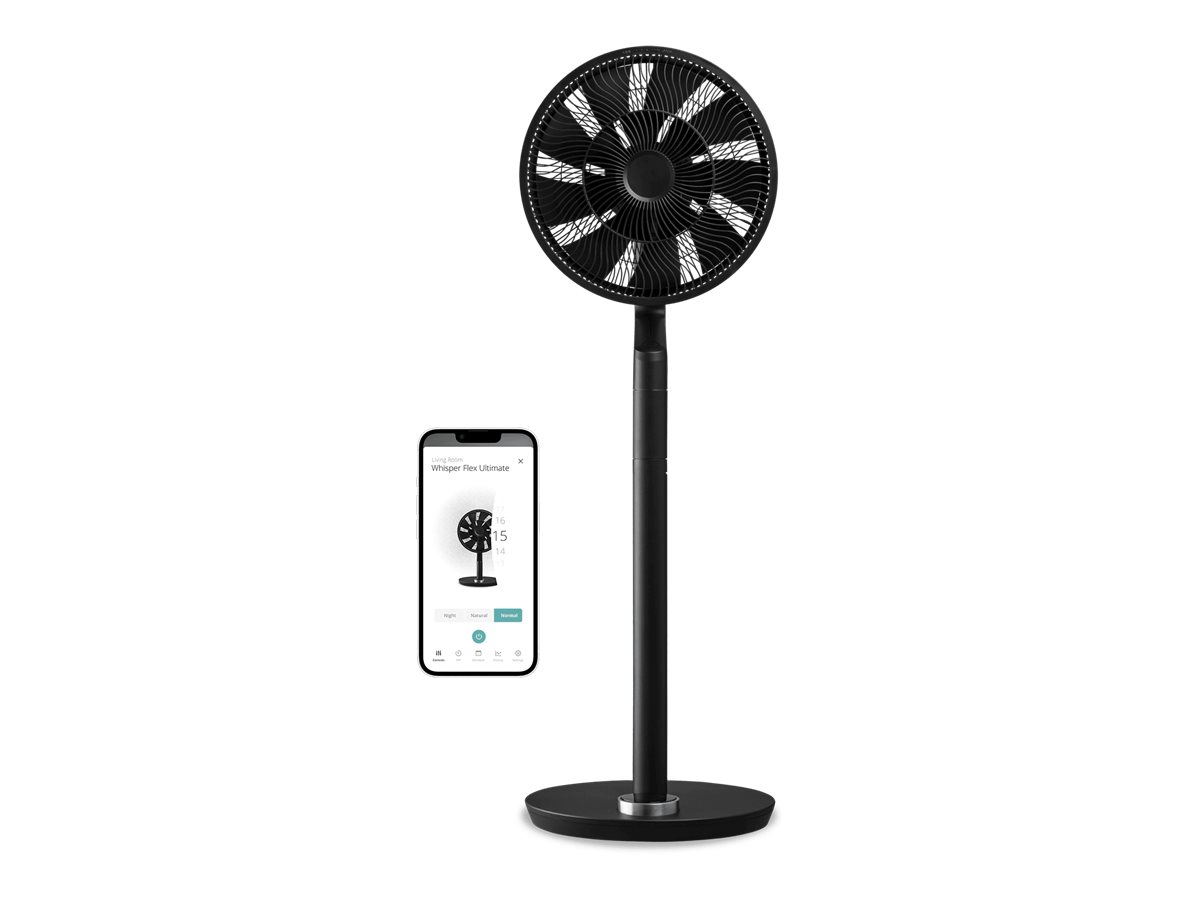 Duux | Fan | Whisper Flex Ultimate Smart | Stand Fan | Black | Diameter 34 cm | Number of speeds 30 | Oscillation | 3-26 W | Remote control