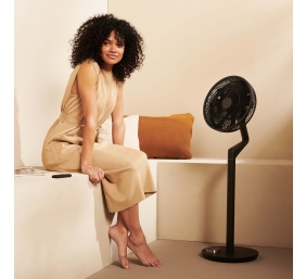 Duux | Fan | Whisper Flex Ultimate Smart | Stand Fan | Black | Diameter 34 cm | Number of speeds 30 | Oscillation | 3-26 W | Remote control