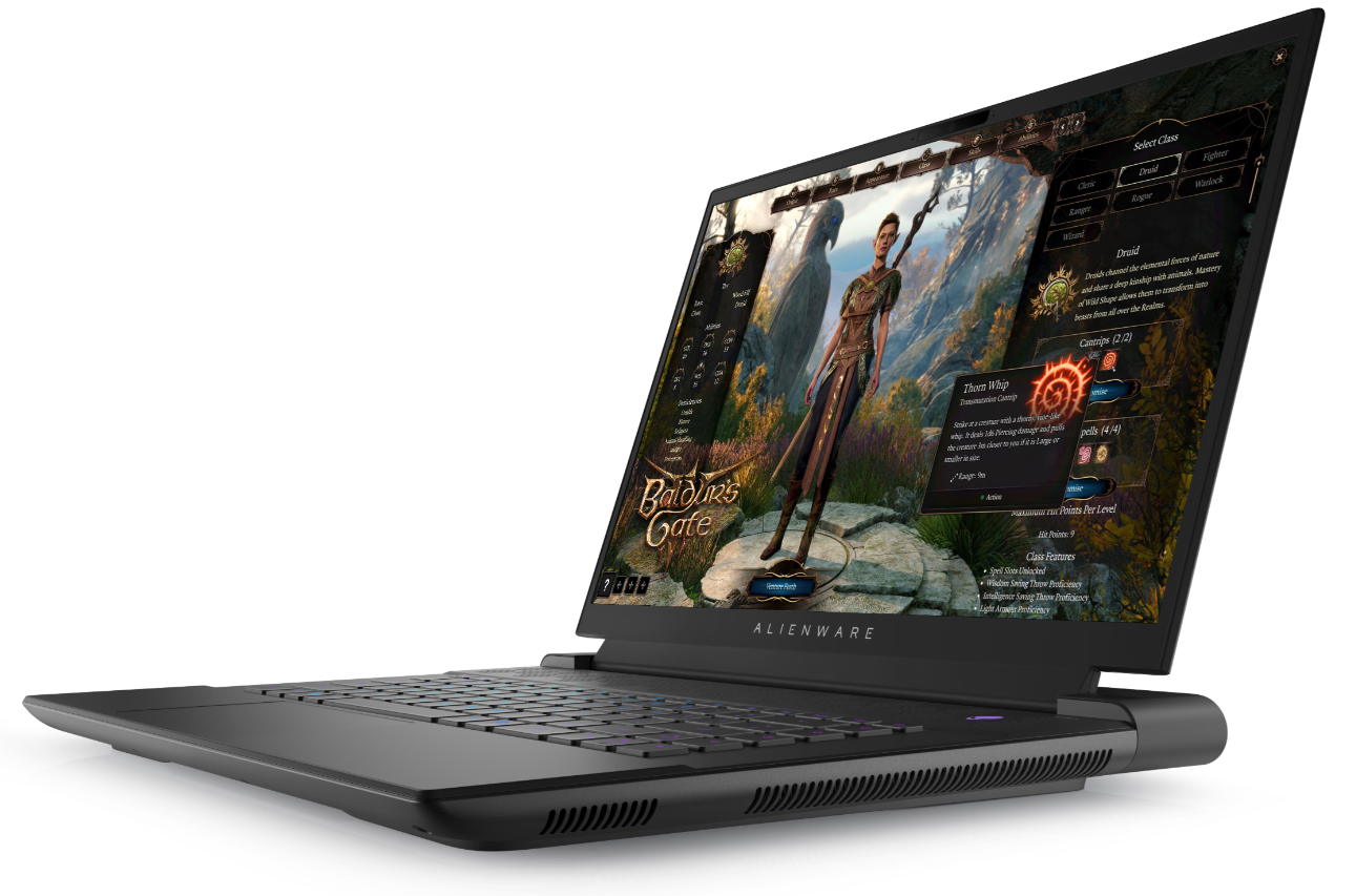 Dell Alienware  m16 R1 Dark Metallic Moon 16 " WVA FHD+ 480 Hz Anti-glare Intel Core i9 i9-13900HX 64 GB DDR5 SSD 4000 GB NVIDIA GeForce RTX 4090 GDDR6 16 GB Windows 11 Pro 802.11ax Bluetooth version 5.3 Keyboard language English Keyboard backlit Warranty