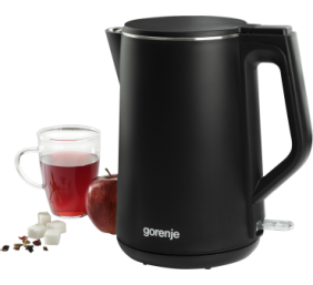 Gorenje | Kettle | K15DWBK | Electric | 2200 W | 1.5 L | Stainless steel | 360° rotational base | Black
