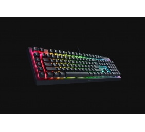 Razer BlackWidow V4 X Laidinė žaidimų klaviatūra RGB, Green Clicky Switch, US, Juoda