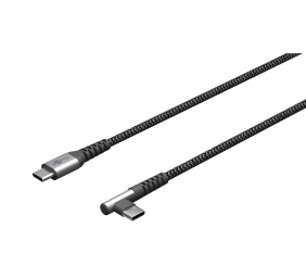 Goobay | 64659 USB-C to USB-C Textile Cable with Metal Plugs, 1 m | USB-C to USB-C
