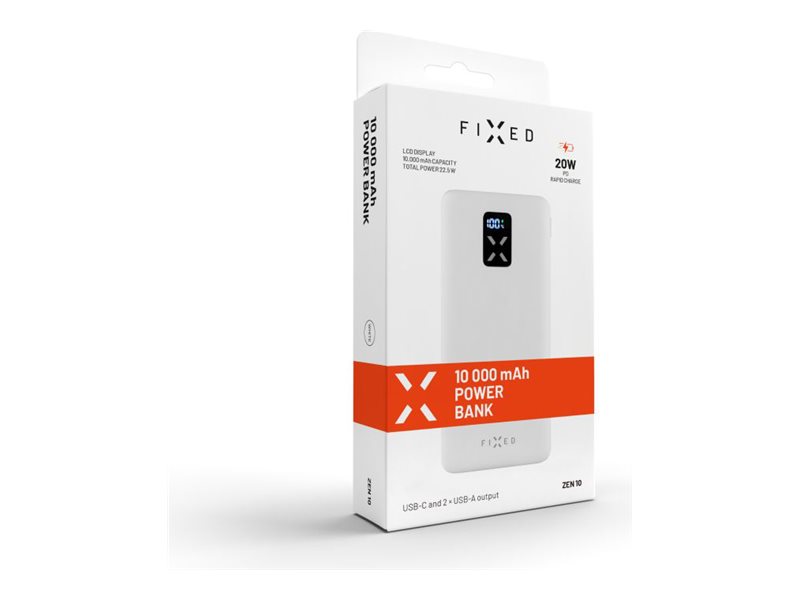 Fixed | Power Bank | Zen | 10000 mAh | White