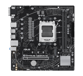 Asus | PRIME A620M-E | Processor family AMD | Processor socket AM5 | DDR5 DIMM | Memory slots 2 | Supported hard disk drive interfaces SATA, M.2 | Number of SATA connectors 4 | Chipset AMD A620 | Micro-ATX