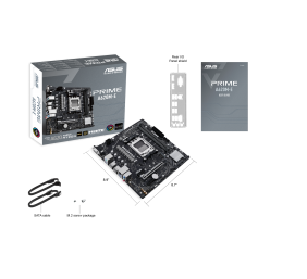 Asus | PRIME A620M-E | Processor family AMD | Processor socket AM5 | DDR5 DIMM | Memory slots 2 | Supported hard disk drive interfaces SATA, M.2 | Number of SATA connectors 4 | Chipset AMD A620 | Micro-ATX