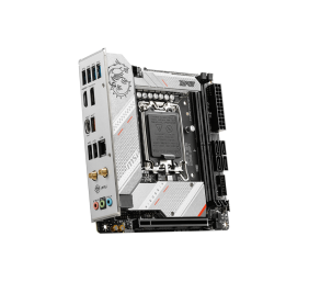 MSI | MPG B760I EDGE WIFI | Processor family Intel | Processor socket  LGA1700 | DDR5 DIMM | Memory slots 2 | Supported hard disk drive interfaces SATA, M.2 | Number of SATA connectors 4 | Chipset Intel B760 | Mini-ITX