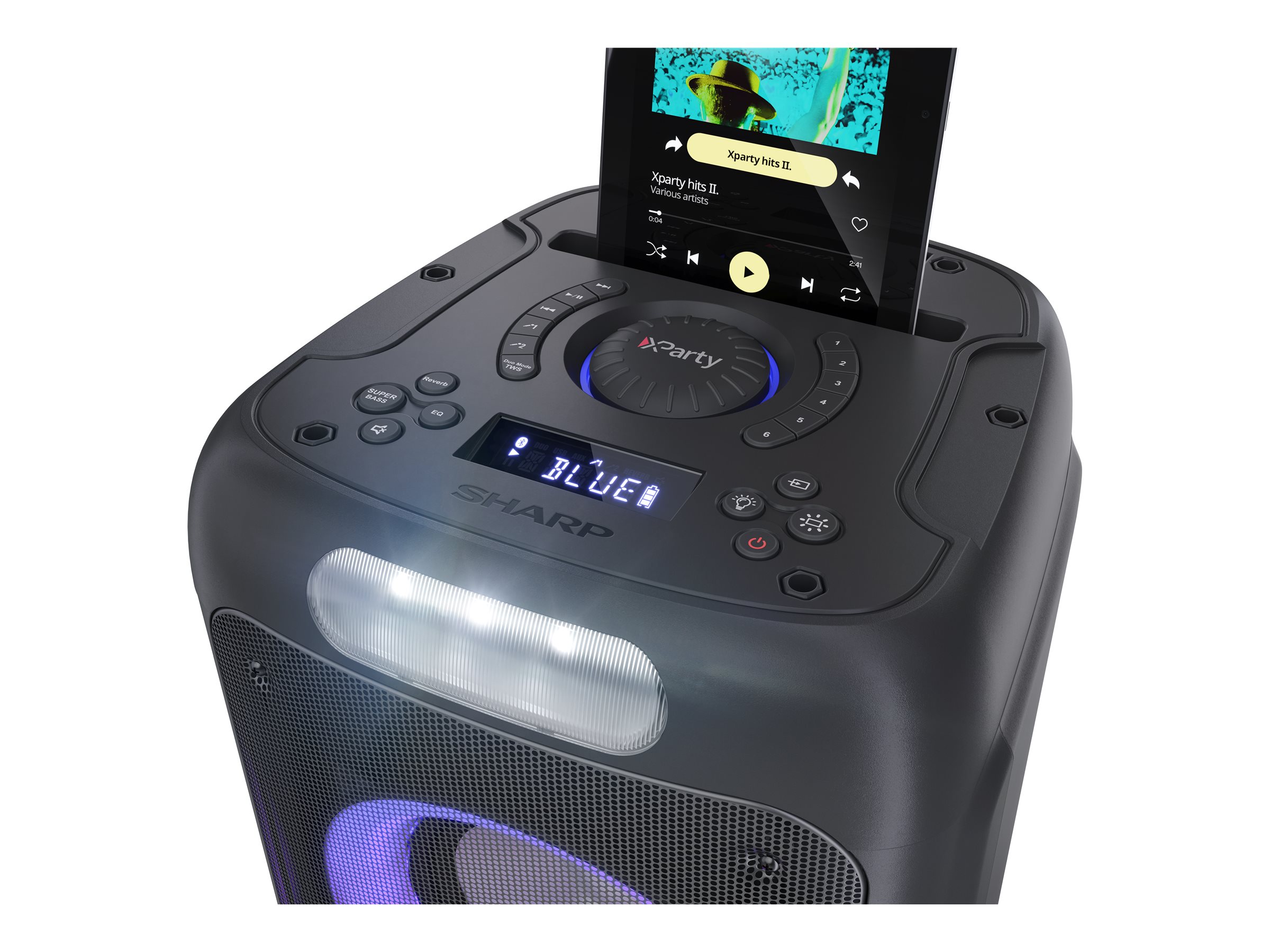 Sharp PS-949 Party Speaker with Built-in Battery | Sharp | Party Speaker | PS-949 XParty Street Beat | 132 W | Waterproof | Bluetooth | Black | Portable | Wireless connection