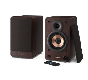 Sharp CP-SS30 Bookshelf Speakers, Brown Sharp | Speakers | CP-SS30(BR) Bookshelf | 60 W | Bluetooth | Brown | Wireless connection