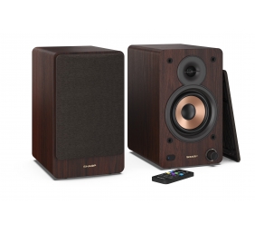 Sharp CP-SS30 Bookshelf Speakers, Brown | Sharp | Speakers | CP-SS30(BR) Bookshelf | 60 W | Bluetooth | Brown | Wireless connection