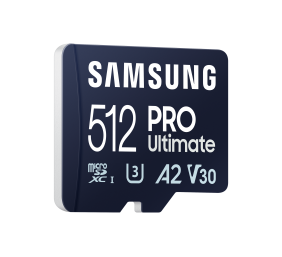 Samsung | MicroSD Card | PRO Ultimate | 512 GB | microSDXC Memory Card | Flash memory class U3, V30, A2 | SD adapter