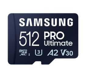 Samsung | MicroSD Card | PRO Ultimate | 512 GB | microSDXC Memory Card | Flash memory class U3, V30, A2 | SD adapter