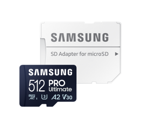 Samsung | MicroSD Card | PRO Ultimate | 512 GB | microSDXC Memory Card | Flash memory class U3, V30, A2 | SD adapter