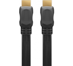 Goobay | Black | HDMI male (type A) | HDMI (type A) | High Speed HDMI Flat Cable with Ethernet | HDMI to HDMI | 2 m