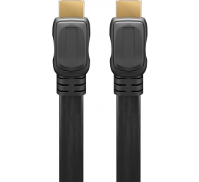 Goobay | High Speed HDMI Flat Cable with Ethernet | Black | HDMI male (type A) | HDMI (type A) | HDMI to HDMI | 2 m