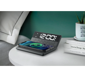 Muse | Radio with a wireless charger | M-168 WI | Black | Portable