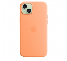 Apple iPhone 15 Plus Silicone Case with MagSafe - Orange Sorbet | Apple | iPhone 15 Plus Silicone Case with MagSafe | Case with MagSafe | Apple | iPhone 15 Plus | Silicone | Orange Sorbet