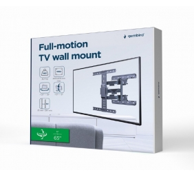 Gembird | Wall mount | WM-65ST-01 | Tilt, Swivel | 32-65 " | Maximum weight (capacity) 36.4 kg | Black