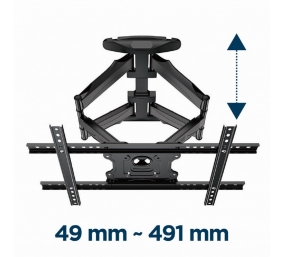 Gembird | Wall mount | WM-75ST-01 | Tilt, swivel, rotate | 32-75 " | Maximum weight (capacity) 45.5 kg | Black