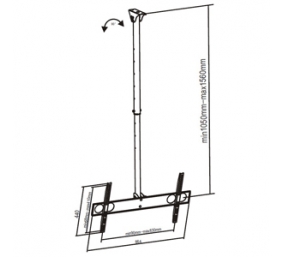 Sunne | Ceiling mount | PL-C62 | Tilt | 37-70 " | Maximum weight (capacity) 50 kg | Silver