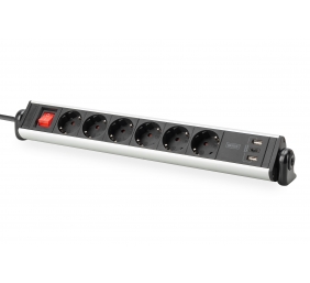 Digitus | Office Power Strip | DA-70624 | Silver/Black
