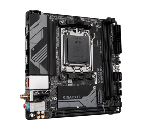 Gigabyte | B650I AX 1.0 | Processor family AMD | Processor socket AM5 | DDR5 DIMM | Supported hard disk drive interfaces SATA, M.2 | Number of SATA connectors 2