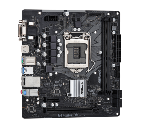 ASRock | Processor family Intel | Processor socket 1200 | DDR4 DIMM | Memory slots 2 | Supported hard disk drive interfaces SATA | Number of SATA connectors 4 | Chipset Intel H470 | Micro ATX