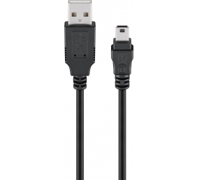 Goobay 50767 USB 2.0 Hi-Speed cable, black, 1.8 m | Goobay | USB-A to mini-USB