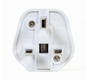 Cablexpert AC power adapter, EU Schuko socket to UK plug, 13 A | A-AC-EUFUKM-01 | Power adapter