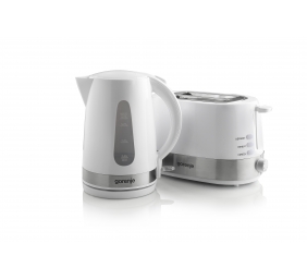 Gorenje | Kettle | K17WE | Electric | 2200 W | 1.7 L | Plastic + metal | 360° rotational base | White