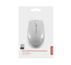 Lenovo | Compact Mouse with battery | 300 | Wireless | Arctic Grey